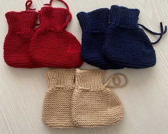 Organic Cotton Crochet Baby Booties: Unisex Newborn Gift