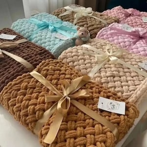 ニットベビーブランケット、厚手のブランケット、柔らかい布団カバー、白いふわふわのベビーカーブランケット、新生児へのギフト、赤ちゃんへのブランケットギフト