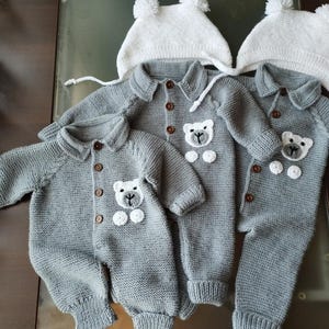 2 Piece Teddy Bear Newborn Suit and Set,baby gift,Newborn Baby Graduation Dress,Unisex Baby Clothes,newbornbaby gift,Homecoming HospitalGift
