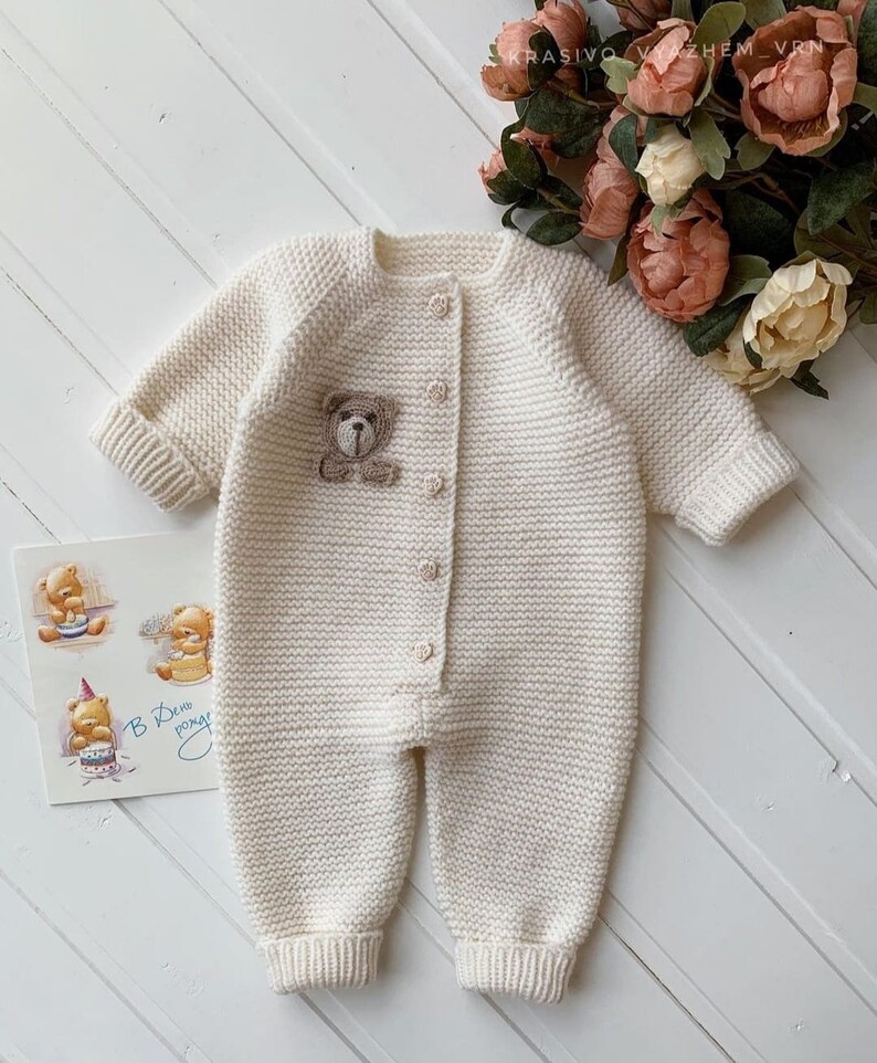 4 Piece Teddy Bear Newborn Suit and Set,baby gift,Newborn Baby Graduation Dress,Unisex Baby Clothes,newbornbaby gift,Homecoming HospitalGift zdjęcie 3