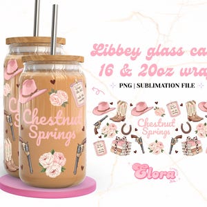 Chestnut Springs Libbey 16 Unzen & 20 Unzen Glasdose, Tragen Sie den Hut, reiten Sie den Cowboy, Cowboy Romantik Buchliebhaber Wrap, Bookish Tasse, digitaler Download