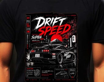Toyota Supra MK4 Drift Shirt, JDM Street Racing Tee, Drift Speed Graphic T-Shirt