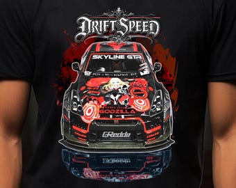 Nissan Skyline GTR Widebody JDM Drift Car Anime T-Shirt – Street Racing Graphic Tee