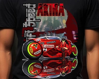 Akira Anime Inspired Cyber Bike T-Shirt, Neo Tokyo Streetwear Graphic Tee