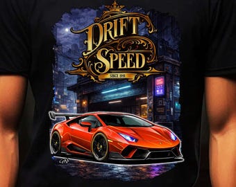 Lamborghini Huracan Drift Shirt, Supercar Streetwear Tee, Exotic Car Enthusiast Gift, Luxury Racing Apparel