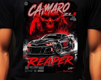 Camaro ZL1 Widebody Drift Car T-Shirt, Muscle Car Inspired Streetwear Tee