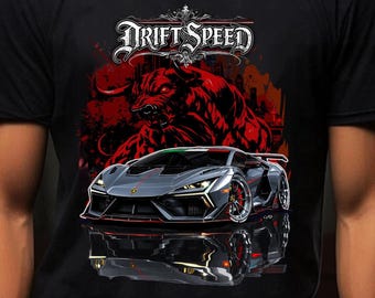 Lamborghini Revuelto Drift Speed Widebody Hypercar T-Shirt – Aggressive Street Racing Graphic Tee