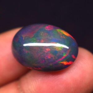 Fine Quality Black Opal Cabochon For Jewelry Making Purpose| Rare Reddish Fire Opal| Big Size opal| Loose Black Opal| Cheap Dyed Black Opal