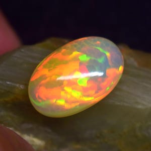 100% Natural Dragon Fire Opal Natural Collector Rare Gem Grade Boulder Opal Wood Polished Pendant Ring Cabochon, Reddish Fire Opal Available