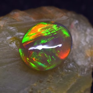 5.9Cts  AAA grade Opal, Welo Opal, Opal Crystal, Opal Stone, Natural Ethiopian Opal, AAA Polish Opal Loose Opal Cabochon, galaxy fire opal