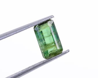 Natural Tourmaline Greenish Gemstone, Faceted tourmaline Cut, Multi Color Loose Stone 1.5 Ct. 8X5X3 mm