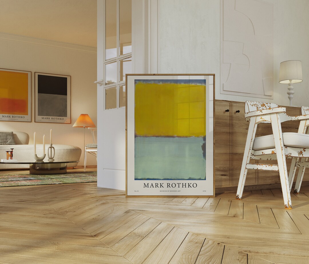 Mark Rothko Print, Exhibition Printable Poster, Green Yellow, Abstract ...