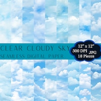 PINK CLOUDS Seamless Digital Papers, DREAM Pattern, Instant Download ...