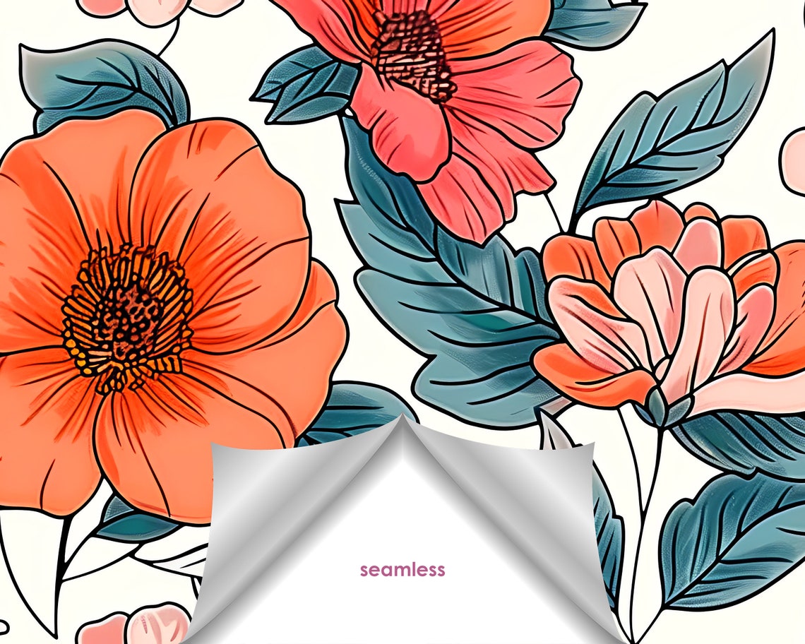 Boho Retro Flower Libbey Glass Wrap Png, Spring Chic Floral 16oz Libby ...
