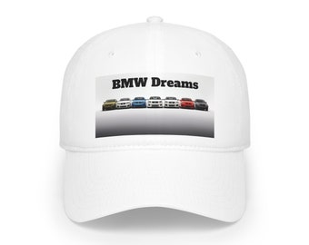 Low Profile Baseball Cap - New BMW Cap, White Cap 100% Cotton Twill