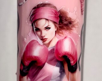 Vaso profesional negro y rosa personalizado