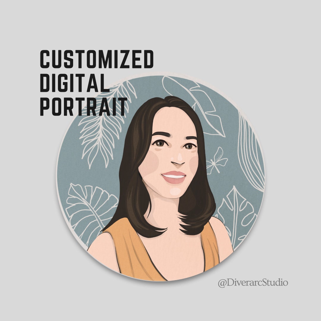 Customized Digital Portrait Etsy