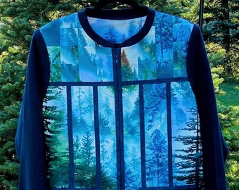 Playing with Panels Quilted Sweatshirt Jacket Pattern