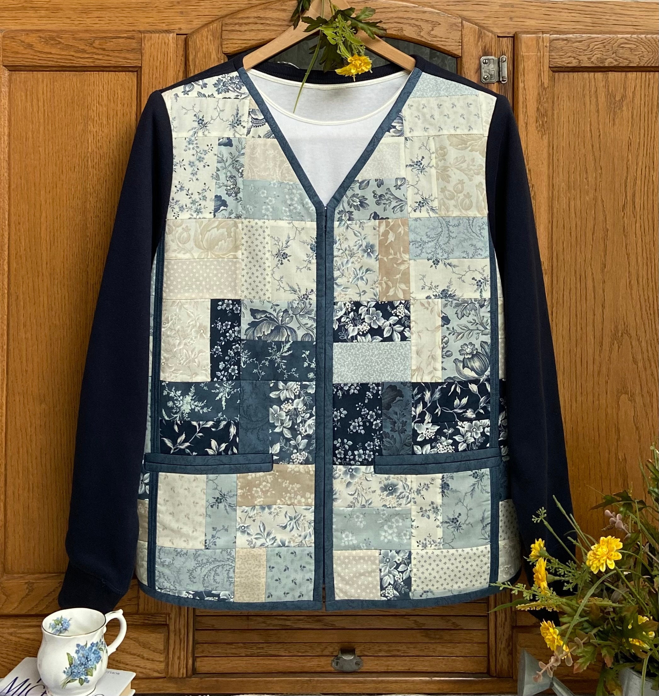 Charming Vneck Sweatshirt Jacket Pattern Etsy