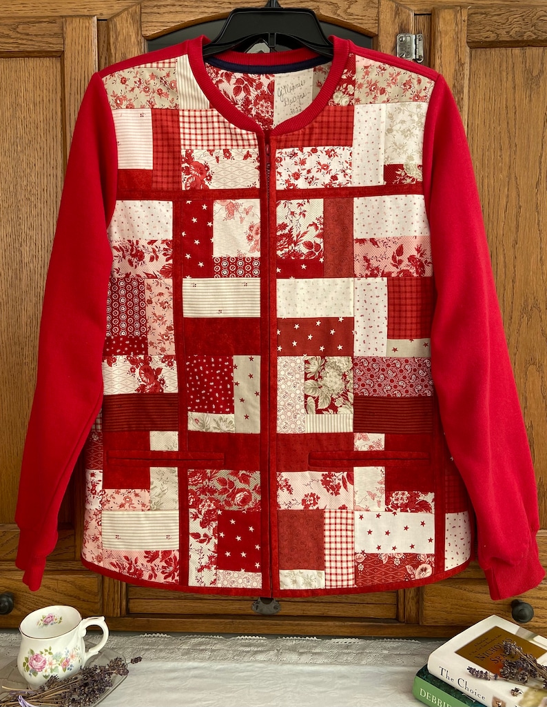The Charm Pack Quilted Sweatshirt Jacket Pattern Etsy