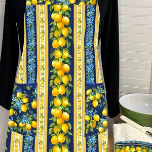 Patroon schort en handdoeken met randstreep