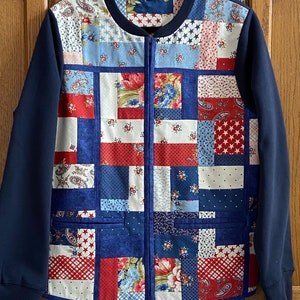 The Charm Pack Quilted Sweatshirt Jacket Pattern - Etsy