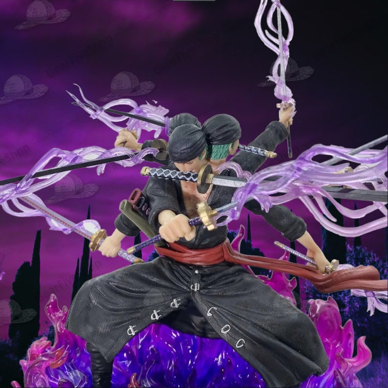 Roronoa Zoro Nine Sword Style Ashura Kyutoryu Enma Katana PVC Etsy