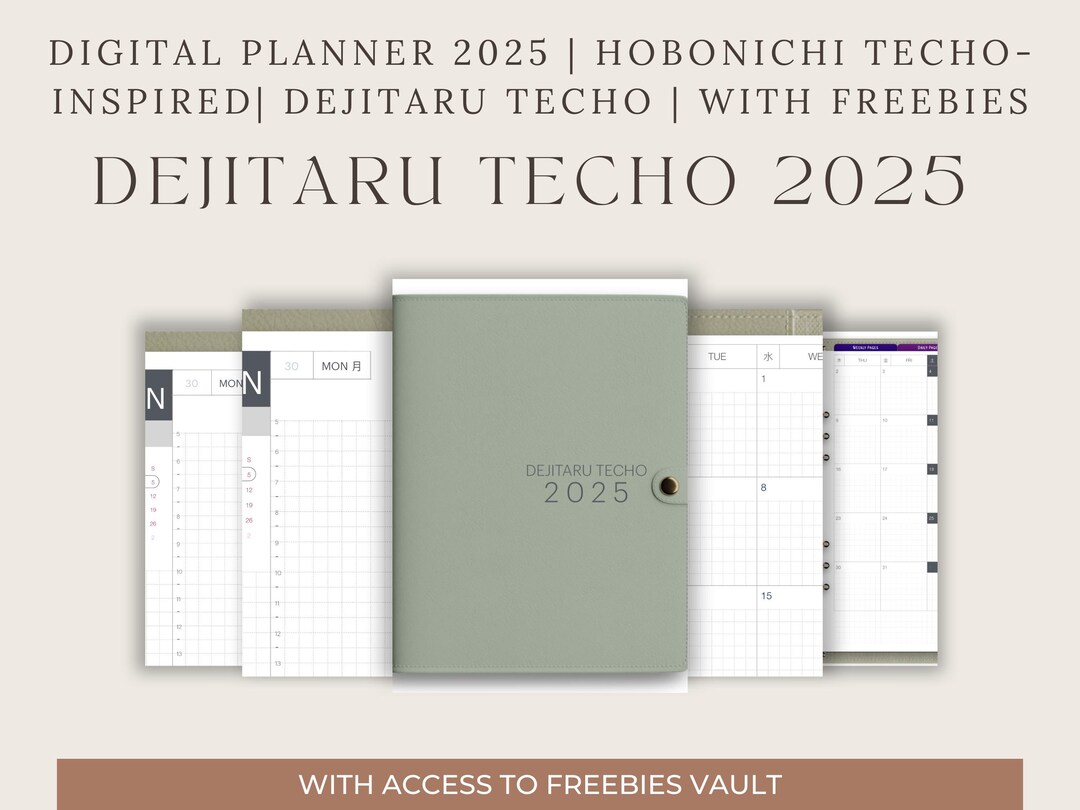 2025 Digital Planner Hobonichi Techo Inspired Goodnotes Noteful ...