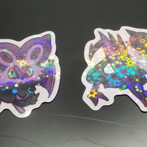 Autocollants holographiques Noibat/Noivern 2 pouces