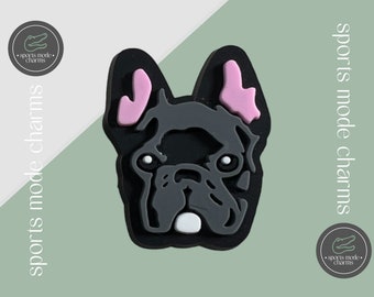 Insigne d'épingle à breloque croco, breloques mignonnes - chiens Frenchie, bouledogue français animaux - caoutchouc pour enfants personnalisés SportsModeCharms,