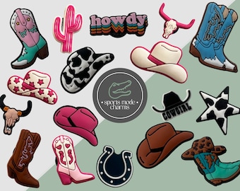 Kroko Anhänger Pin Abzeichen süsser Charms - CowGirls - Kids Rubber Custom SportsModeCharms