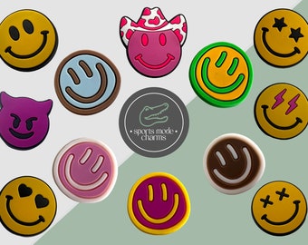 Croc Charm Pin Badge Cute Charms - Emojis Smileys - Kids Rubber Custom SportsModeCharms