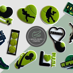 Croc Charm Pin Badge Leuke Charms - Tennis Wimbledon Open Competitie Bal Racket - Kids Rubber Custom SportsModeCharms