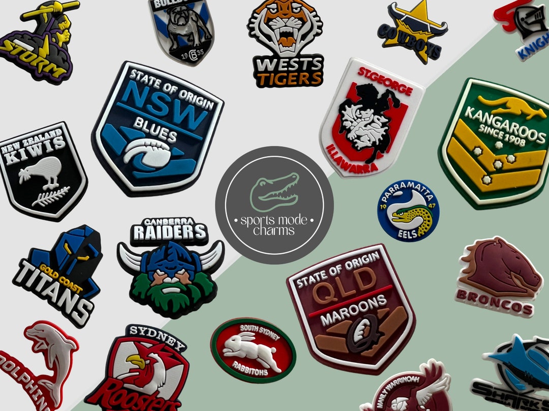 Croc Charm Pin Badge Cute Charms NRL Rugby League Australia New Zealand