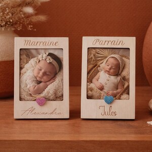 Gepersonaliseerde Polaroid-fotomagneet, magnetisch houten frame, Kerstmis, Grootoudersdag, bruiloft, peetmoeder, cadeau voor de leraar, cadeau voor de oppas…
