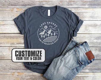 Custom Lake T-Shirt, Family Reunion Shirts, Camping Trip Shirt, Fishing T-shirt, Cabin T-shirt, Family Camping T-shirt, Road Trip Tshirt