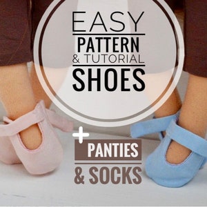 Doll Shoes and Panties Pattern – Fits 14 Inch Dolls – Easy Sewing Tutorial PDFll