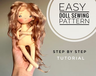 Easy mini doll sewing Pattern - Step by Step PDF Tutorial