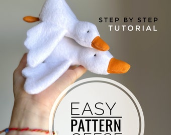 Easy Goose toy Pattern - Geese pdf for Beginners