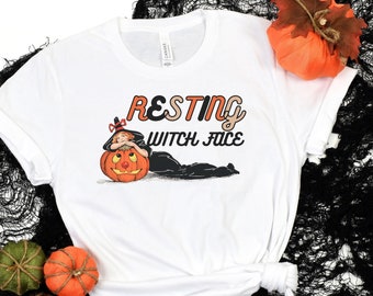 Resting Witch Face Shirt, Womens Halloween Shirt, Funny Halloween Tee Shirt, Witch Shirt, Cute Halloween Shirt, Cute Halloween T-shirt,