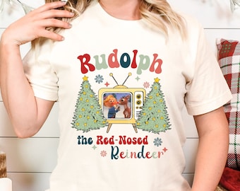 Rudolph the Red Nosed Reindeer Christmas Shirt, Classic Christmas Movie Tshirt, Vintage Christmas Shirt, Retro Christmas Shirt, Vintage Tee