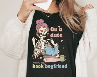 Book Boyfriend Shirt, Bookish Gift, Bookish Merch, Book Club Shirt, Book lover gift, Booktok Personal Book Gift Trendy Bookish Shirt reading