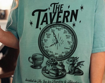 The Tavern, OUABH Merch, Once Upon A Broken Heart, The Hollow, Evangeline and Jacks, The Prince of Hearts, Bookish Comfort Colors Tee