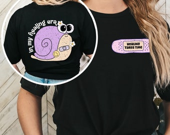 In My Healing Era Cute Retro Shirt for her, Chronic Illness, Healing shirt, Get Well Gift, Mental Health Shirt, Healing Journey,Gift for Her