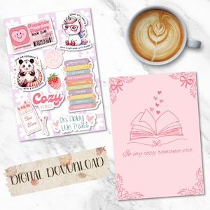 Romance Reader Kindle Insert for Clear Case, Printable Kindle Paperwhite Card, Kindle Accessories, Kindle Case Insert, Kindle Stickers