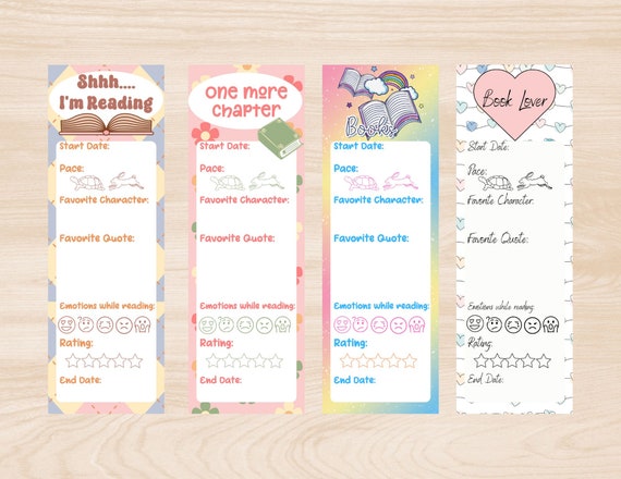 Printable Book Review Bookmark, Digital Printable Bookmarks, DIY Bookmark, Book Review Download, Reading Reviews, Printable Bookmark