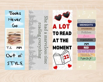 Printable Bookish Era Bookmark, Digital Printable Bookmarks, DIY Bookmark, Printable Bookmark, Bookish Gift, Book Lover Bookmark, Reader