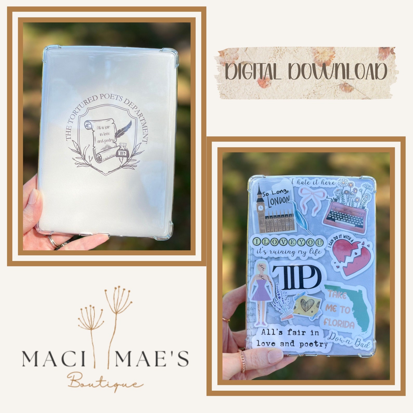 Kindle Insert for Clear Case, Printable Kindle Paperwhite Card, Kindle ...