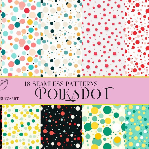 Motif sans couture Polkadot| Design élégant et intemporel pour l'esthétique moderne des points