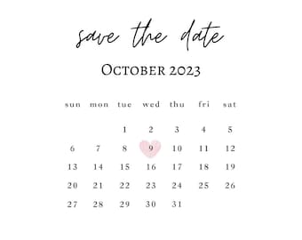 Bridesmaid Save The Date Calendar Template | Editable | Bridesmaid Box | Wedding Printable Instant Digital Download